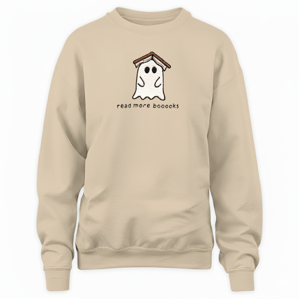 Read More Booooks Embroidered Sweatshirt For Book Lovers