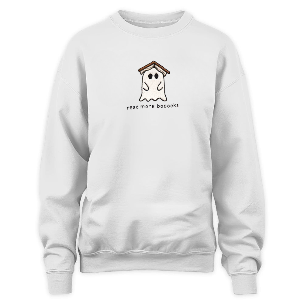 Read More Booooks Embroidered Sweatshirt For Book Lovers