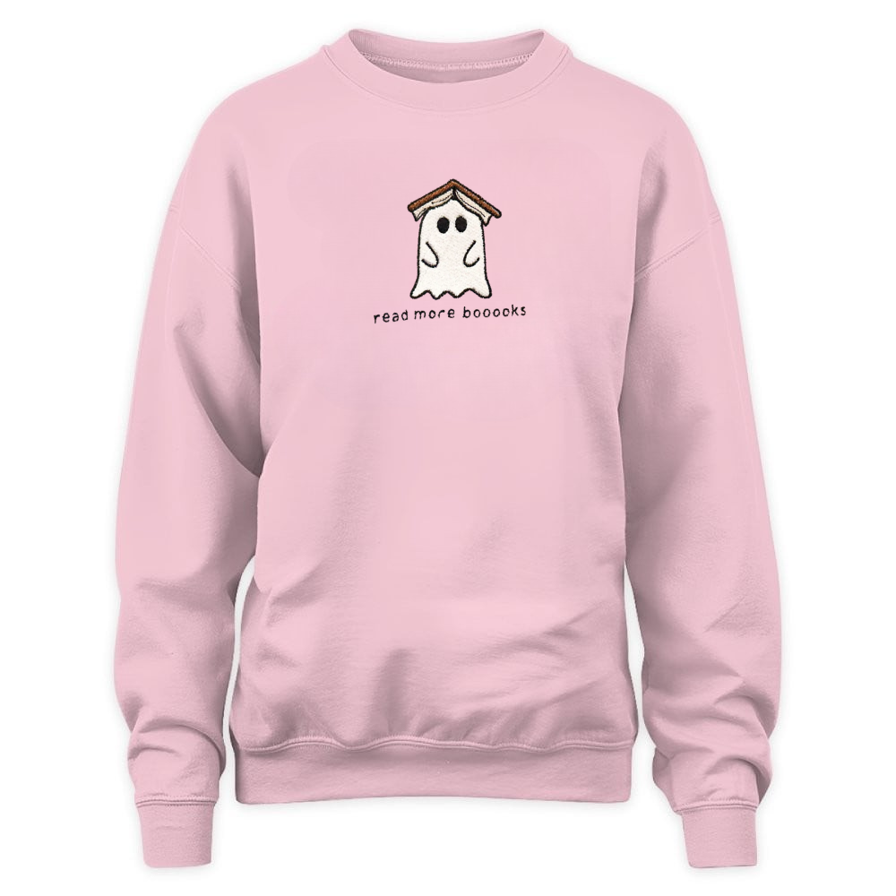 Read More Booooks Embroidered Sweatshirt For Book Lovers