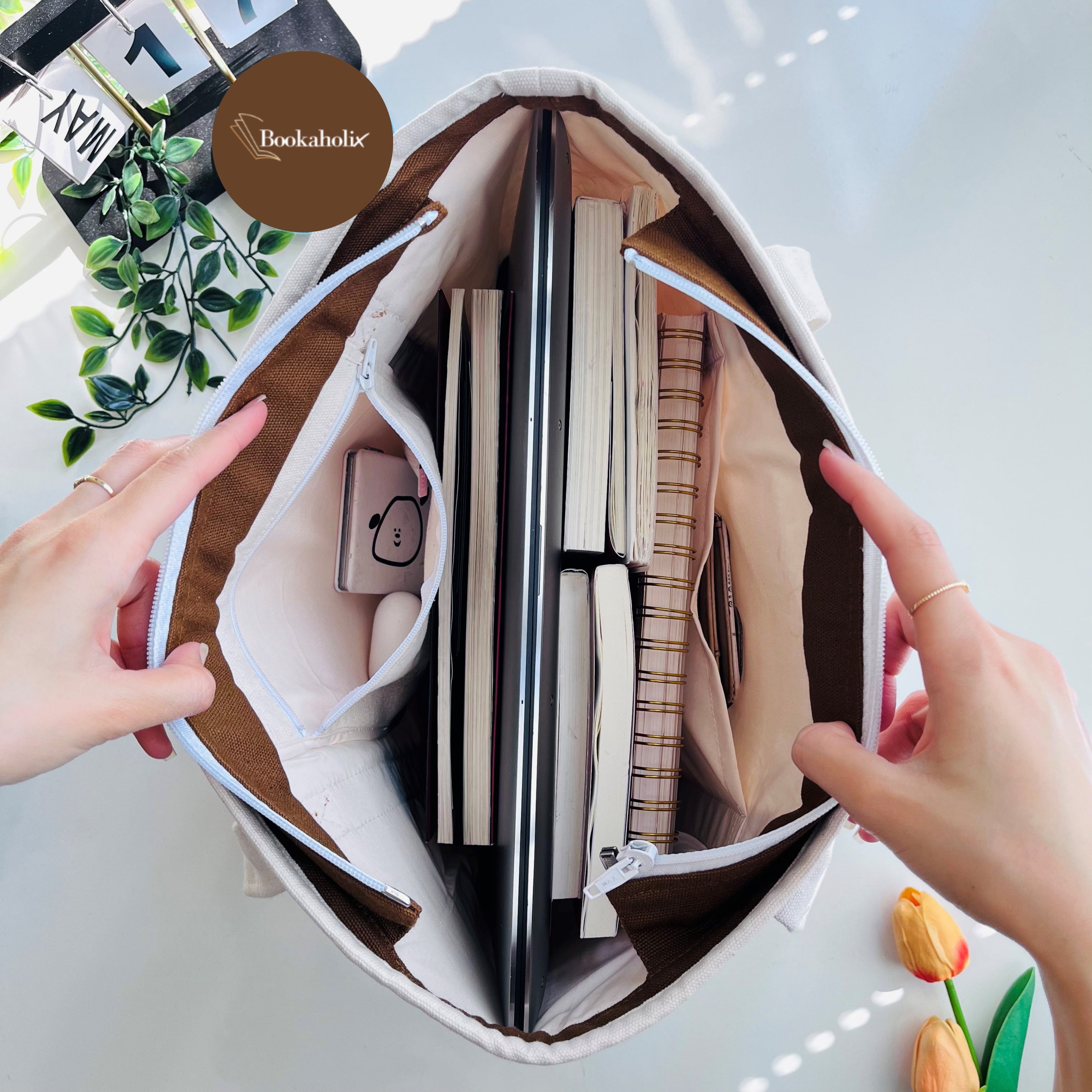 Bookworm - Sorry I'm Booked Embroidered Tote Bag For Book Lovers