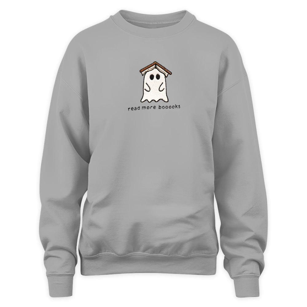 Read More Booooks Embroidered Sweatshirt For Book Lovers
