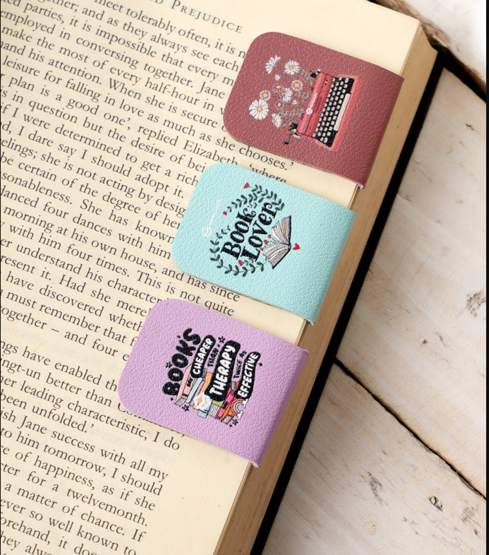 Combo 3 Leather Bookmark for Book Lovers (Random design)